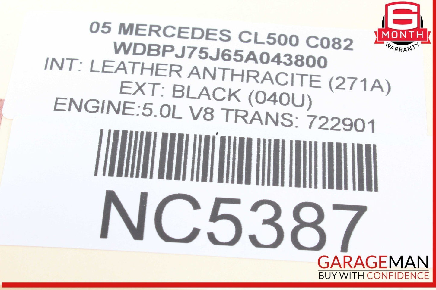 03-06 Mercedes W215 CL500 CLK500 SL500 ML500 ECU Engine Control Module Unit OEM