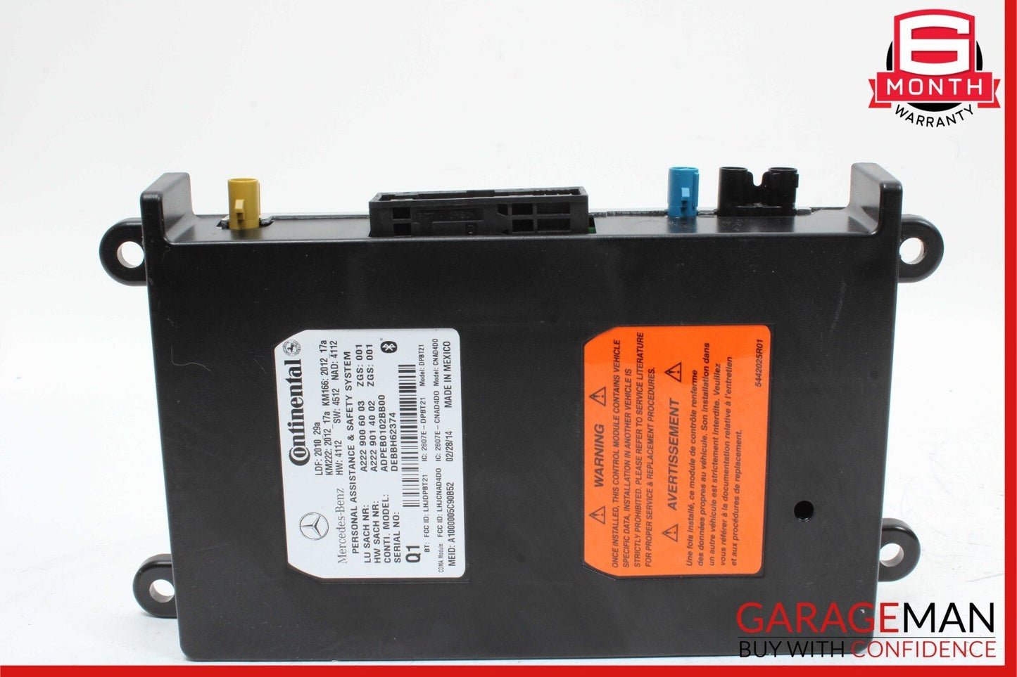 12-20 Mercedes C300 GLK350 GLA250 SL400 E550 Communication Control Module Unit