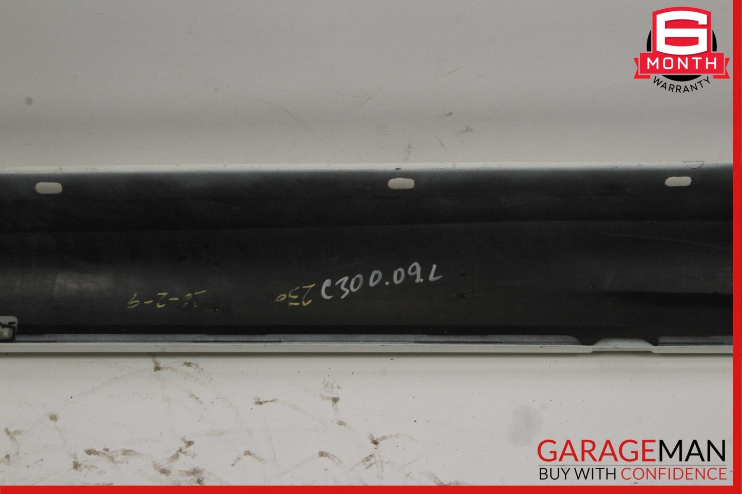 08-14 Mercedes W204 C250 AMG Sport Left Side Skirt Rocker Panel Calcite White