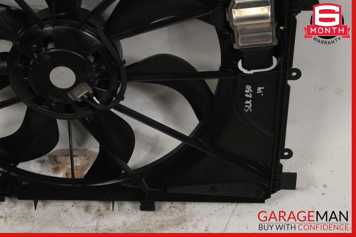 12-20 Mercedes R172 SLK250 CLA250 Engine Radiator Cooling Fan Motor Shroud Assy