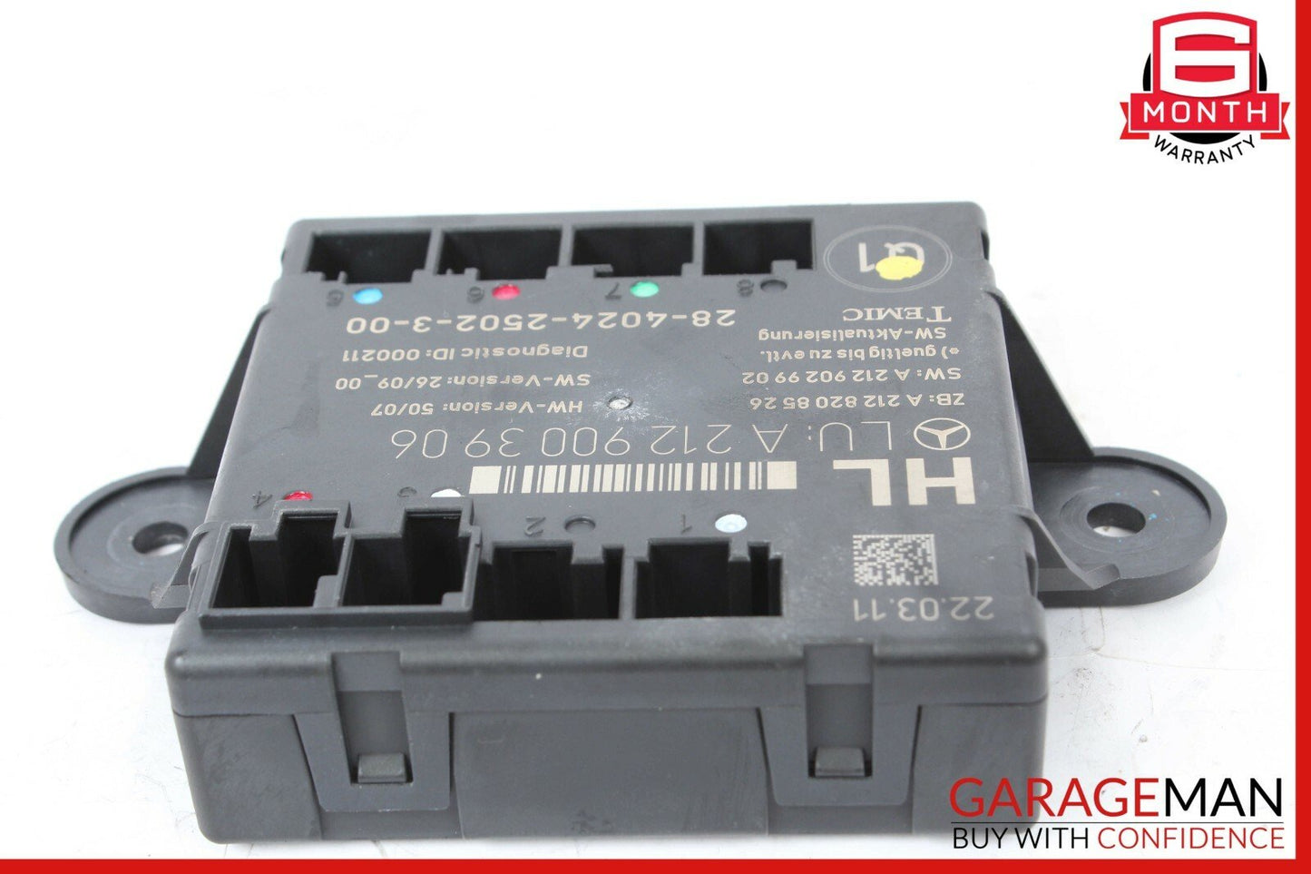 08-14 Mercedes W204 C250 C300 Rear Left Driver Side Door Control Module OEM