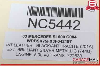 03-06 Mercedes R230 SL500 CLK500 CL500 ML500 ECU Engine Control Module Unit OEM