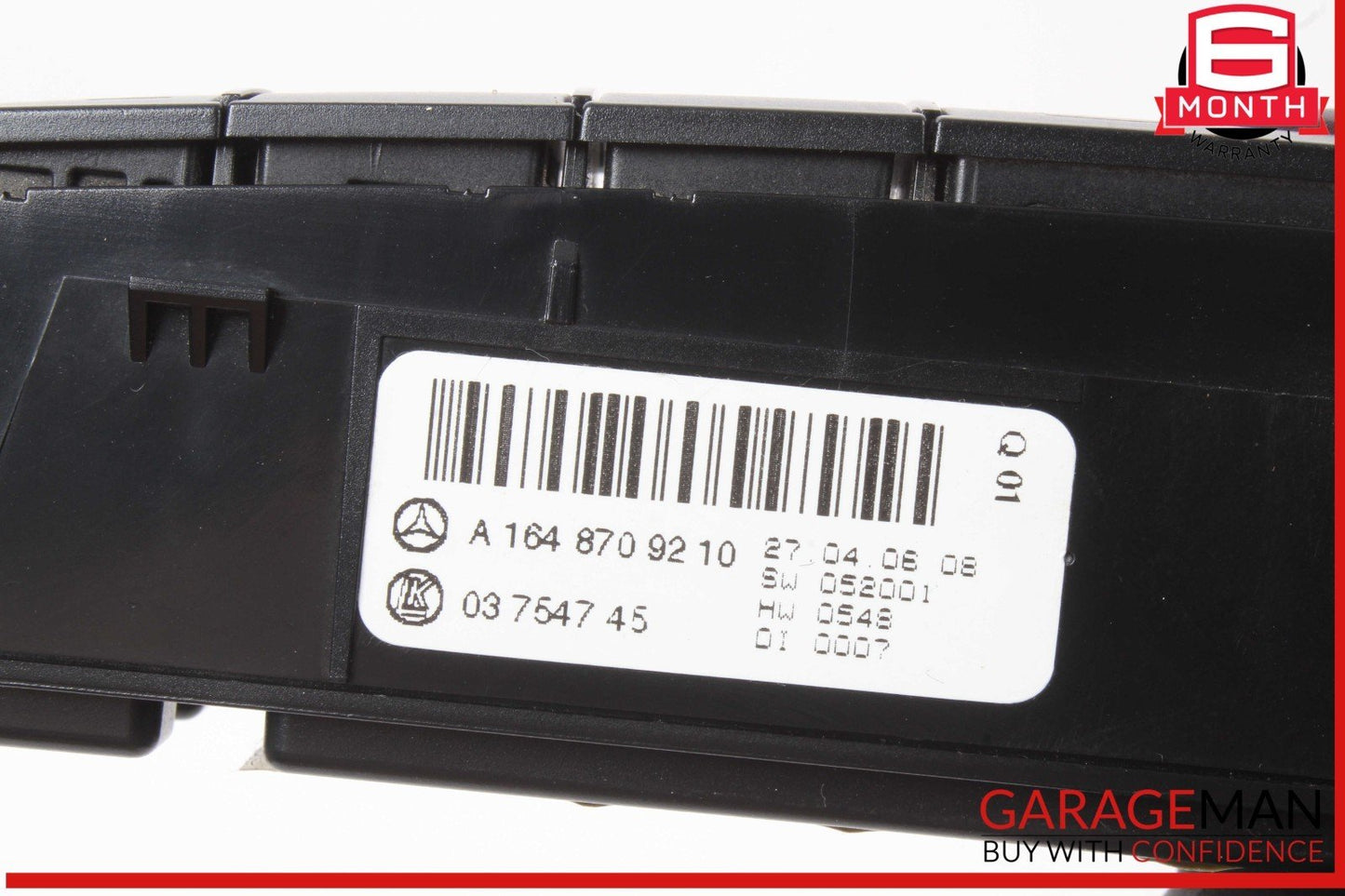 06-12 Mercedes X164 GL450 4MATIC Hazard Control Switch Panel 1648709210 OEM