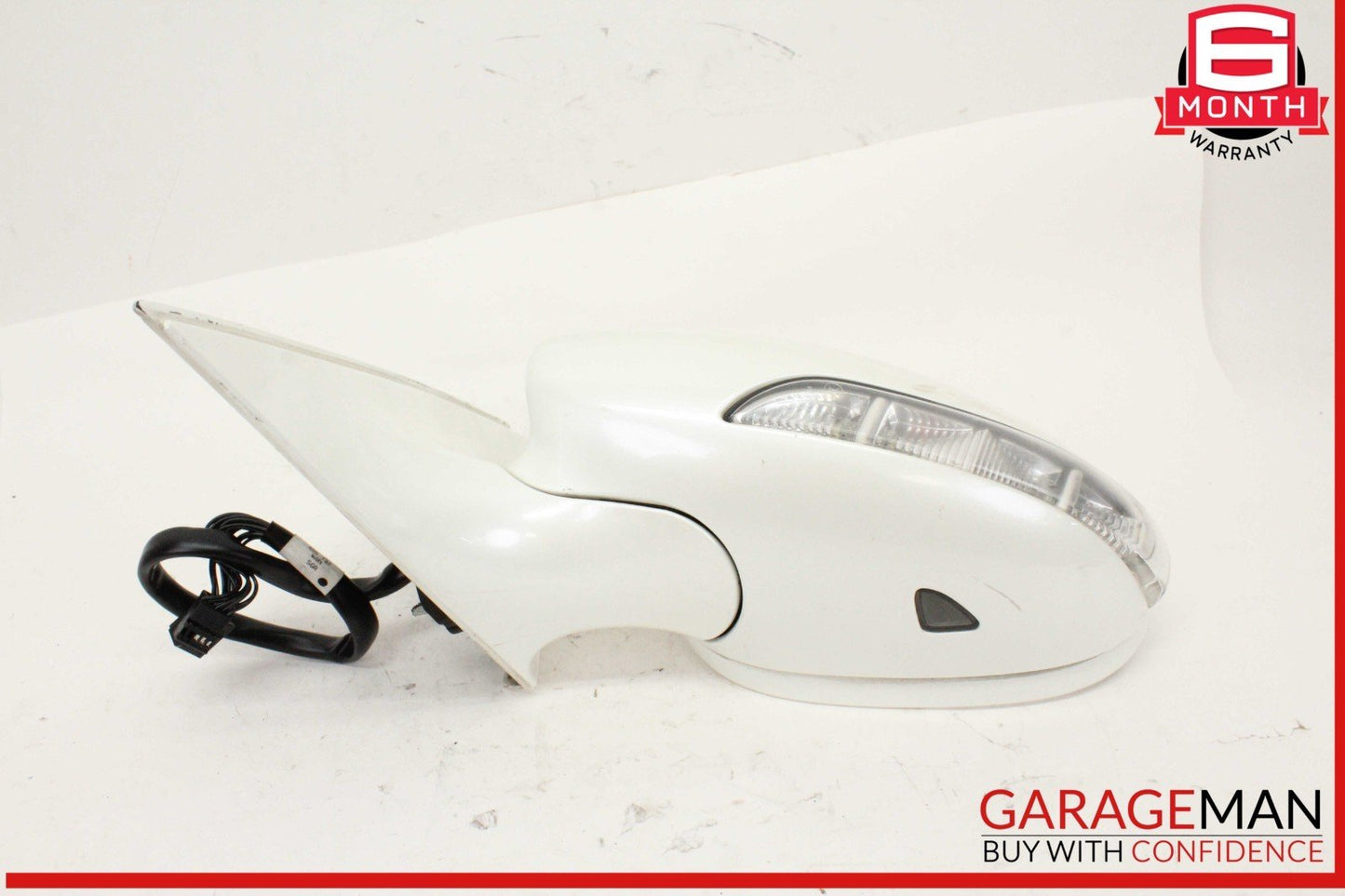07-09 Mercedes W221 S550 S600 Front Left Side Door Rear View Mirror White OEM