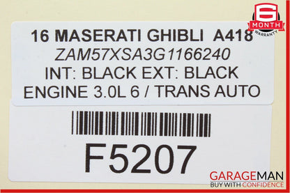 14-17 Maserati Ghibli Front Right Passenger Side Door Hinge Support Brackets OEM