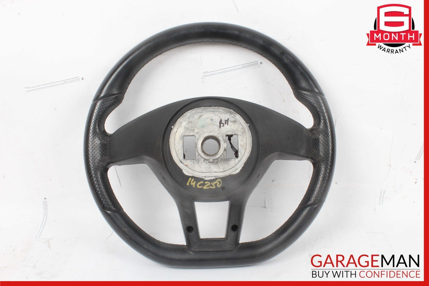 12-18 Mercedes W204 C250 SLK250 C300 AMG Sport Steering Wheel Flat Bottom OEM