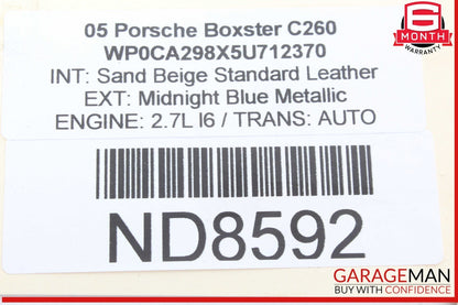 97-05 Porsche Boxster 986 Radiator Water Coolant Overflow Expansion Reservoir