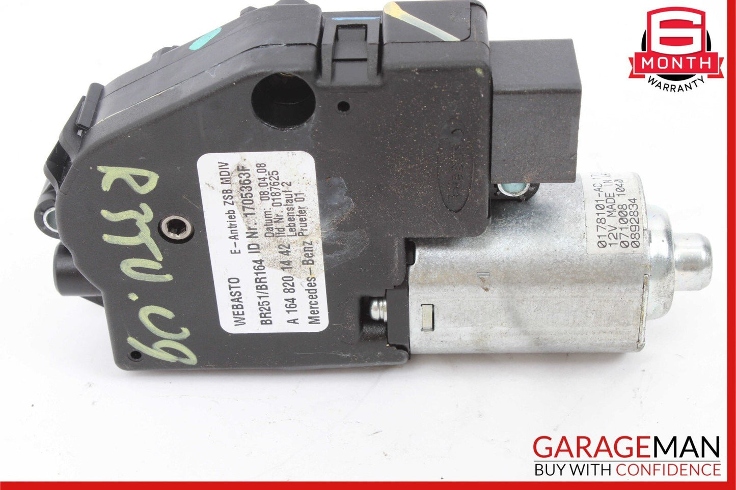06-13 Mercedes W251 R350 GL450 ML350 Panoramic Sunroof Sun Roof Motor 1648201442
