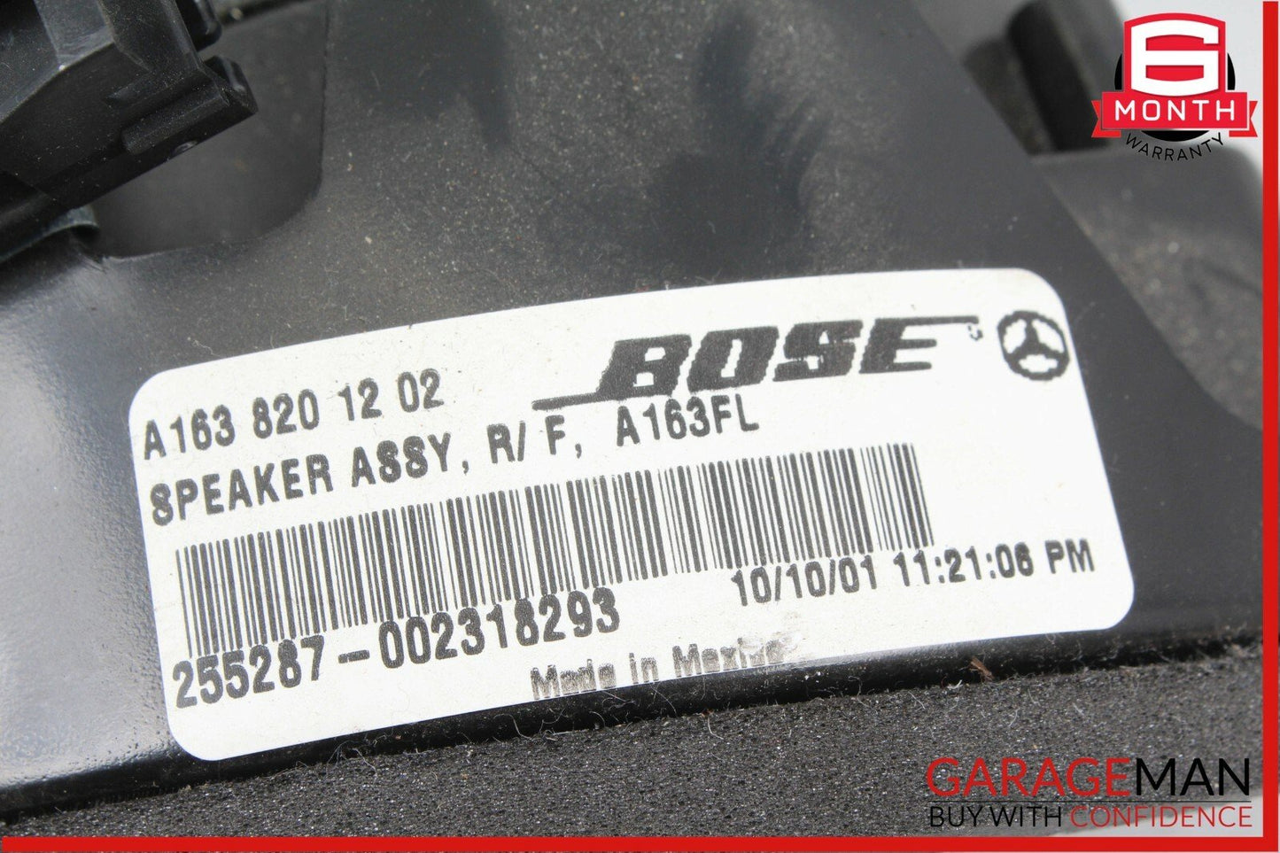 02-05 Mercedes W163 ML320 Front Right Passenger Side Door Sound Audio Speaker