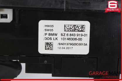 17-20 BMW 530E Center Console Operating Control Unit Multi Switch 6843919 OEM