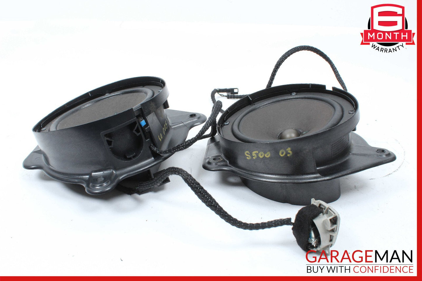 00-06 Mercedes W220 S55 AMG Rear Left & Right Door Audio Sound Speaker Set OEM