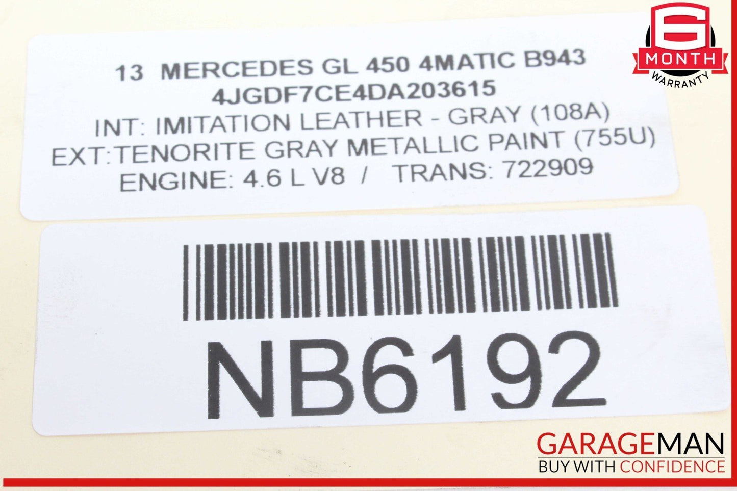 11-20 Mercedes X166 GL450 4MATIC Engine Motor Vacuum Pump 2762300165