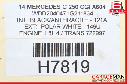 12-15 Mercedes W204 C250  Bosch Engine Starter Motor 0001107406 OEM