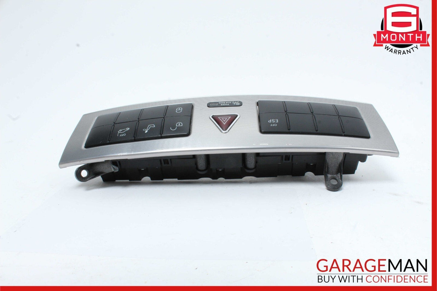 05-07 Mercedes W203 C230 Center Console Dash Lock Switches Panel Hazard Grey OEM