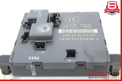 03-09 Mercedes W211 E350 E63 AMG Rear Left Driver Side Door Control Module Unit
