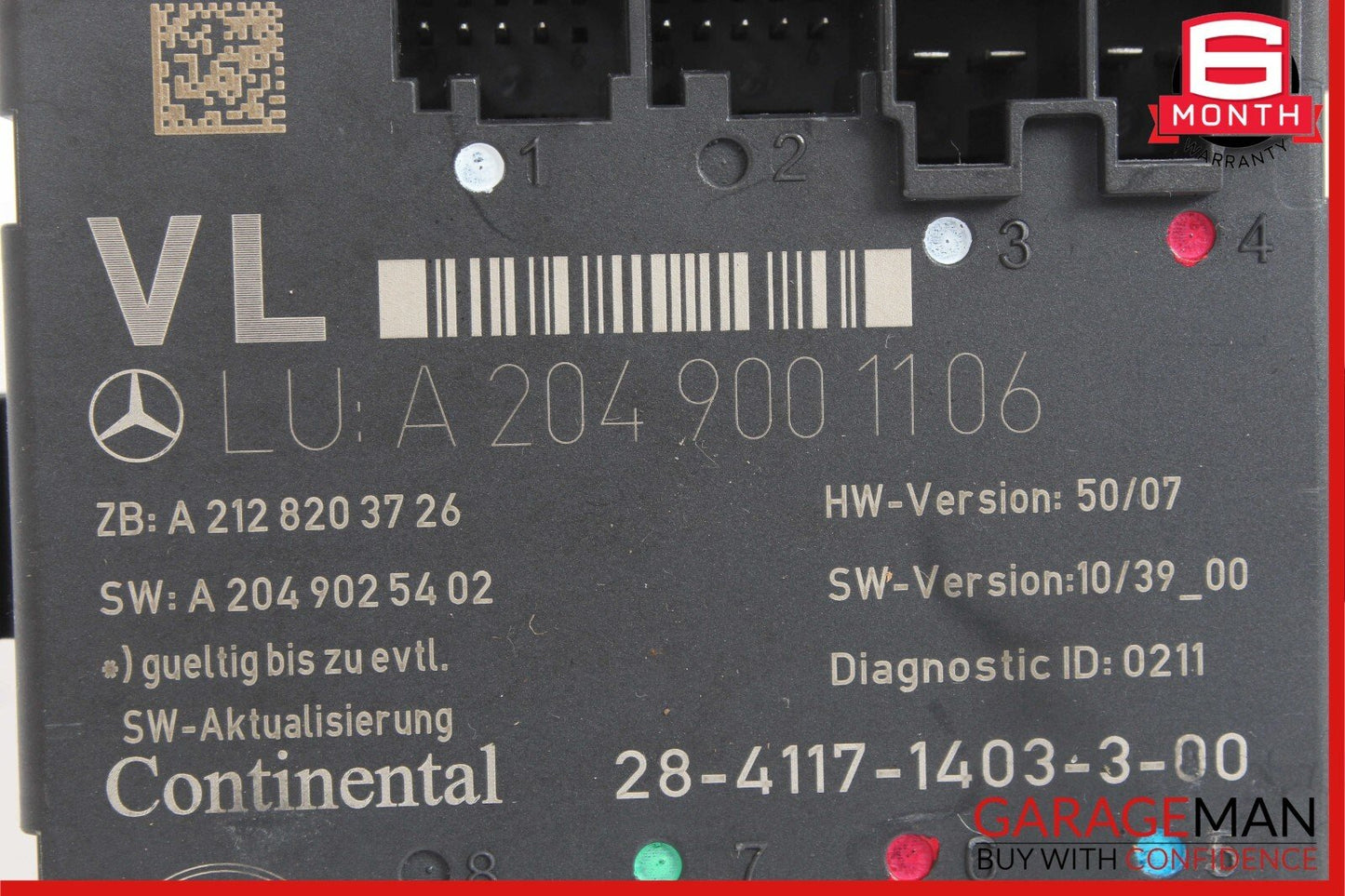 12-15 Mercedes W204 C250 C350 Coupe Front Left Side Door Control Module Unit OEM