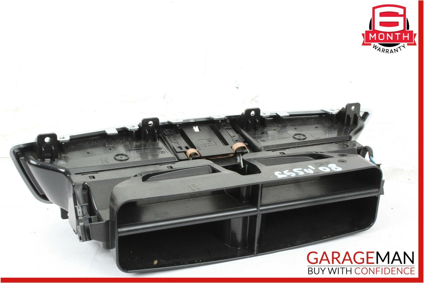 07-13 Mercedes W221 S550 Center Dash AC A/C Air Vent Panel Trim Clock Assembly