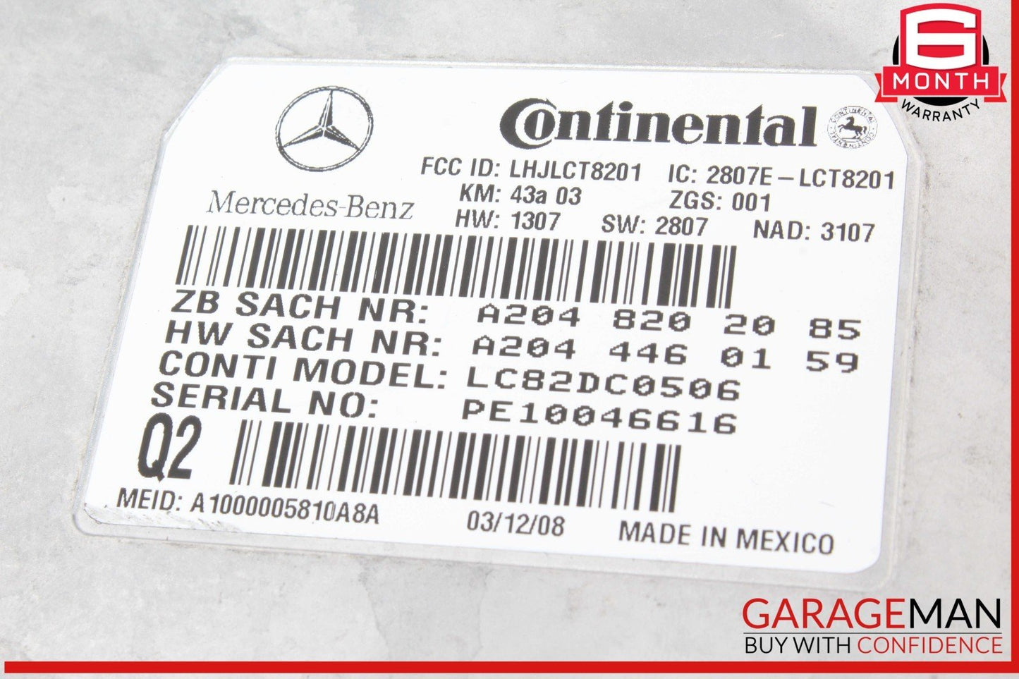 Mercedes W221 S550 GL450 Voice Communication Control Module 2048202085 OEM