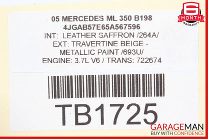 98-05 Mercedes W163 ML320 Front Left Side Driveshaft Axle CV Half Shaft OEM