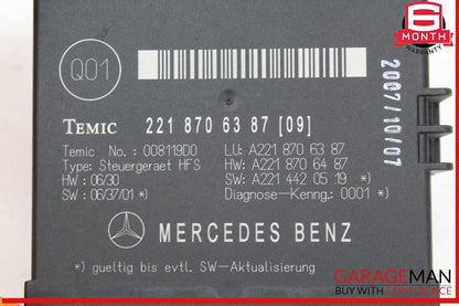 07-09 Mercedes W216 CL550 S63 AMG Trunk Release Remote Open Close Module OEM
