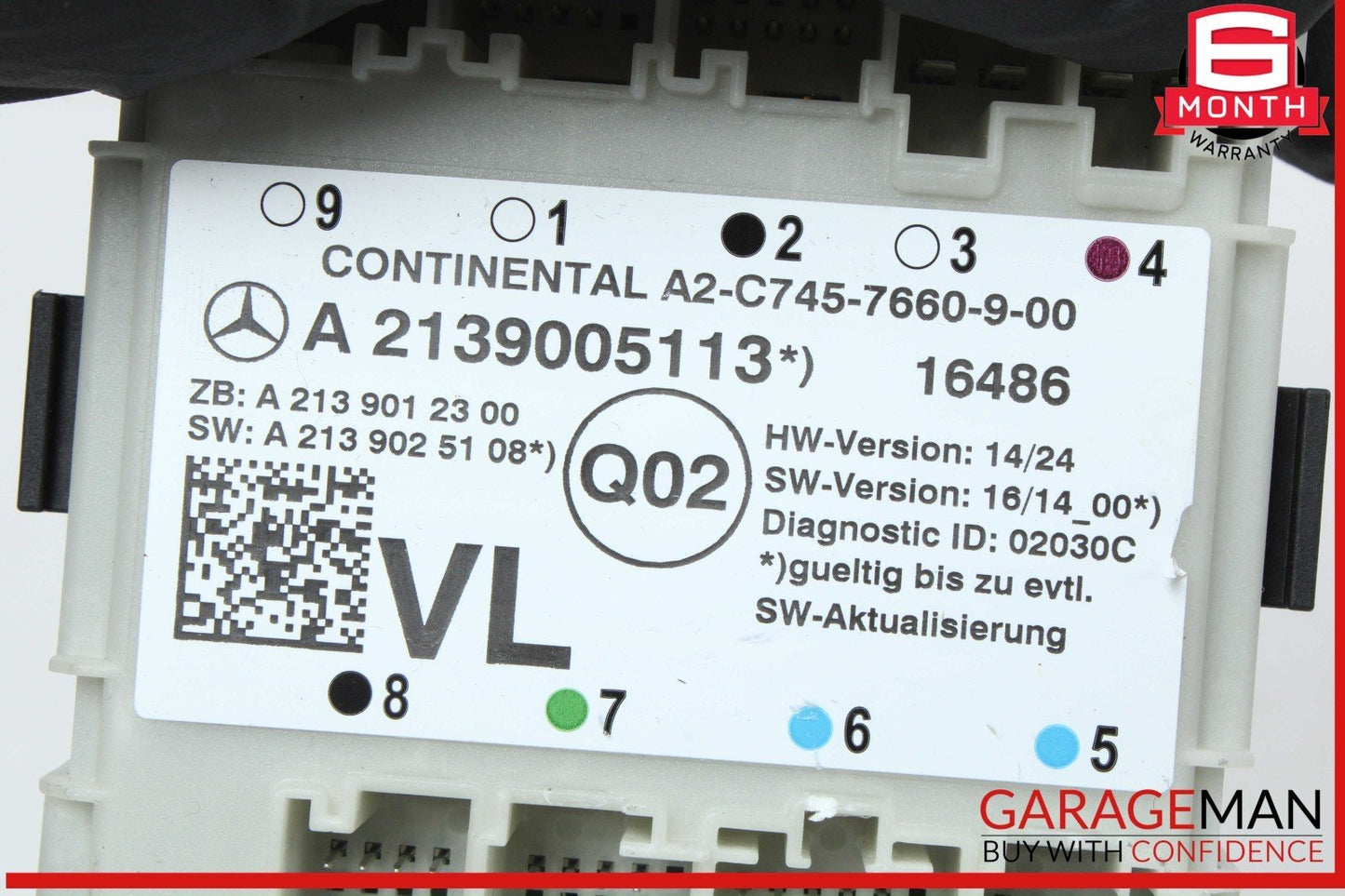 17-19 Mercedes W213 E300 E400 Front Left Side Door Control Module Unit OEM