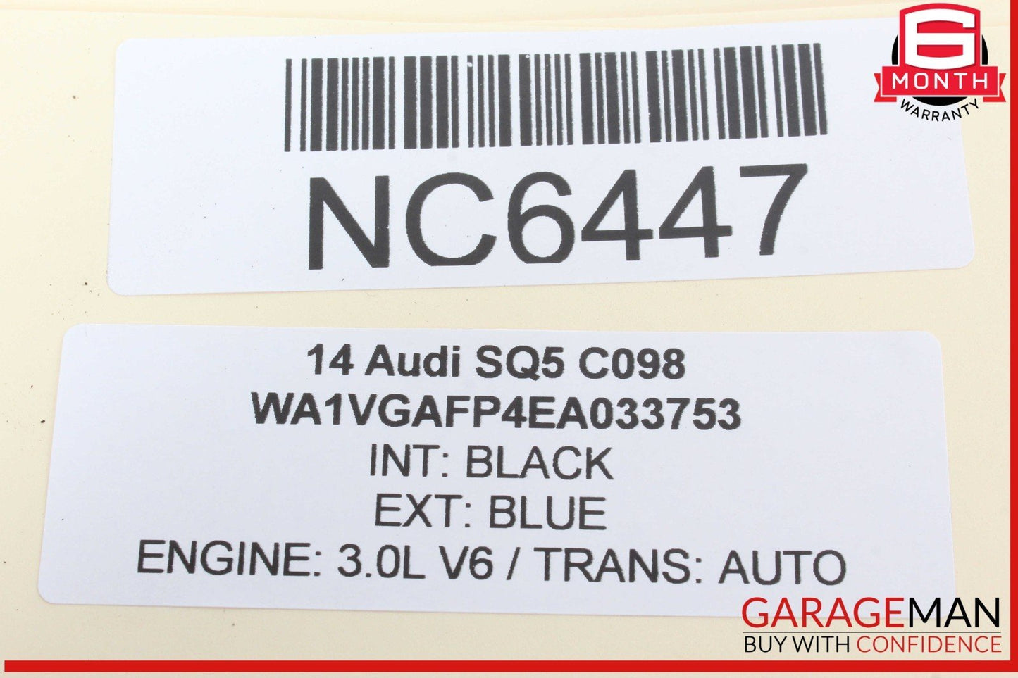 14-17 Audi SQ5 Front Left Driver Side Exterior Door Handle Blue OEM