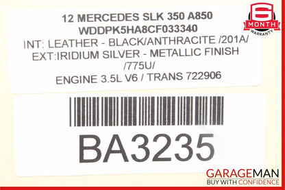 12-20 Mercedes R172 SLK350 Right & Left Side Sun Visor Shade Cover Sunvisor Set