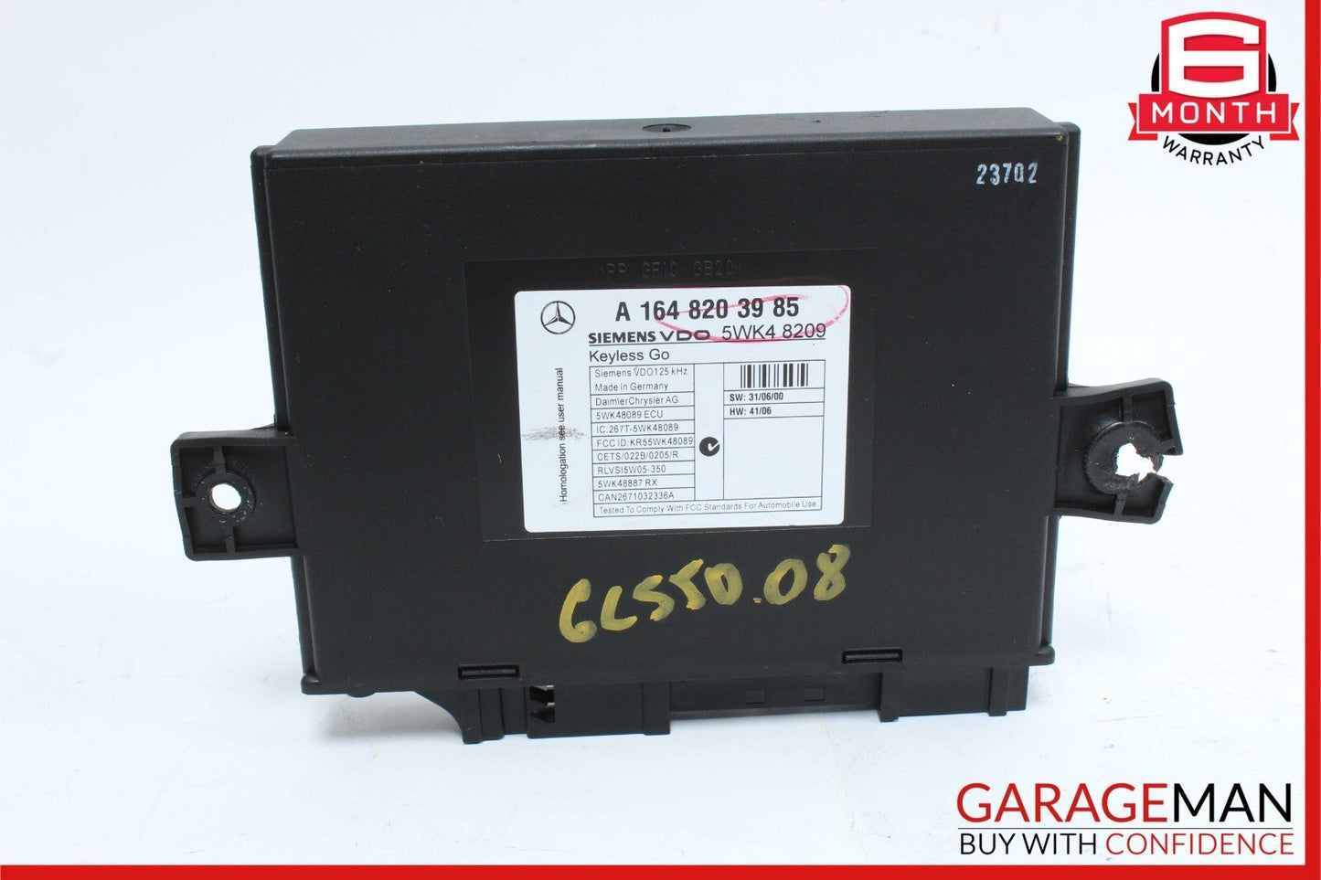 06-12 Mercedes X164 GL550 GL350 ML350 Keyless Go Control Module 1648203985 OEM
