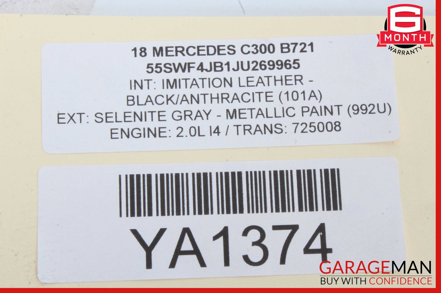15-20 Mercedes W205 C300 Front Right Side Door Window Regulator Motor Unit