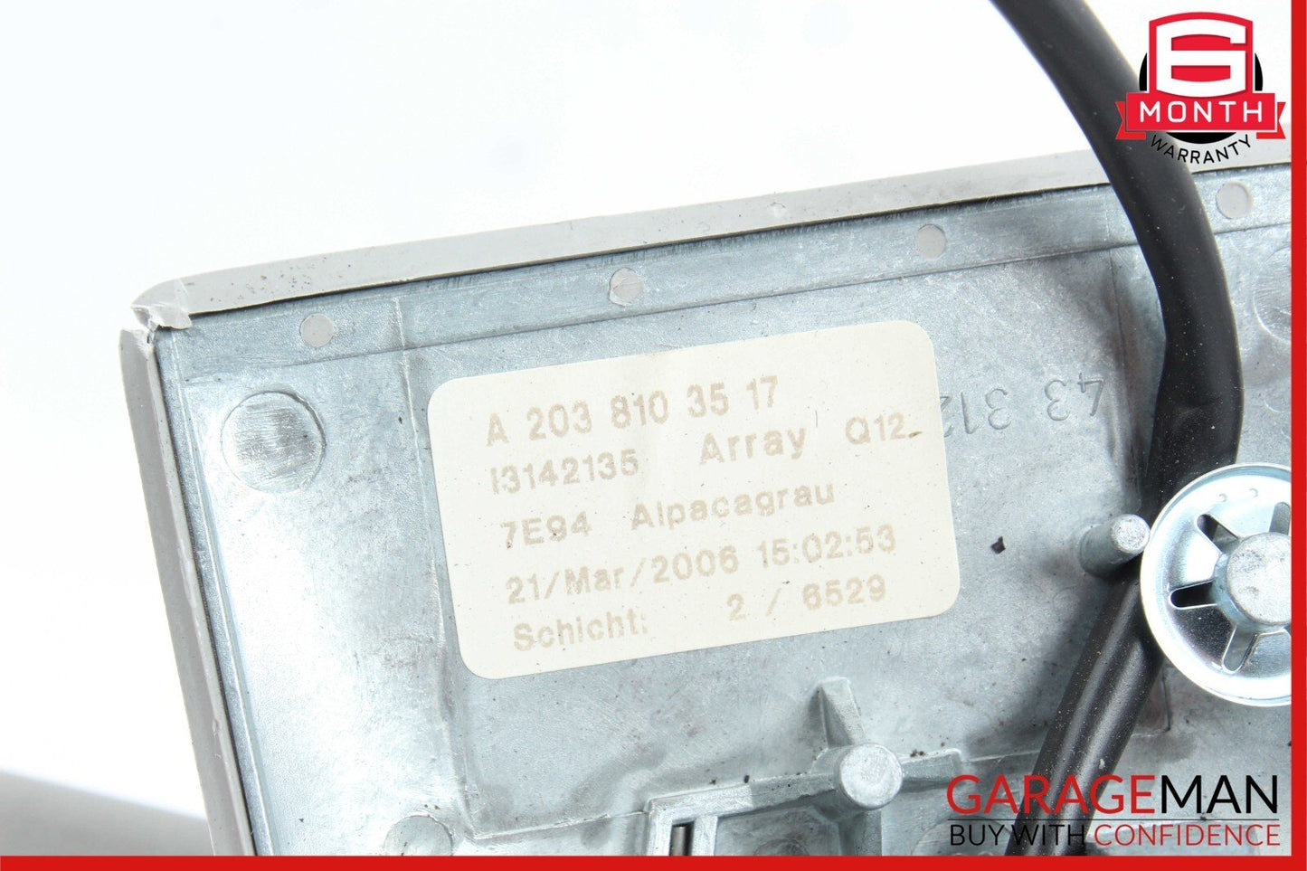 01-09 Mercedes W203 C230 C320 CLK320 Interior Top Upper Rear View Mirror Gray