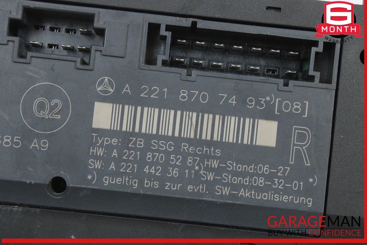 07-13 Mercedes W221 S550 Front Right Under Seat Control Module 2218707493 OEM