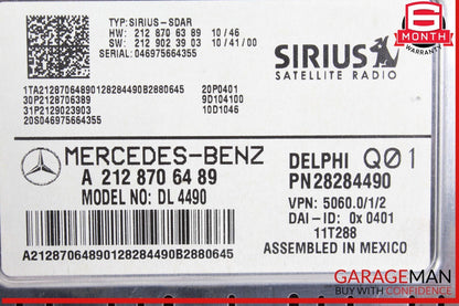 12-14 Mercedes W212 E550 GLK350 Sirius Satellite Radio Receiver 2128706489 OEM