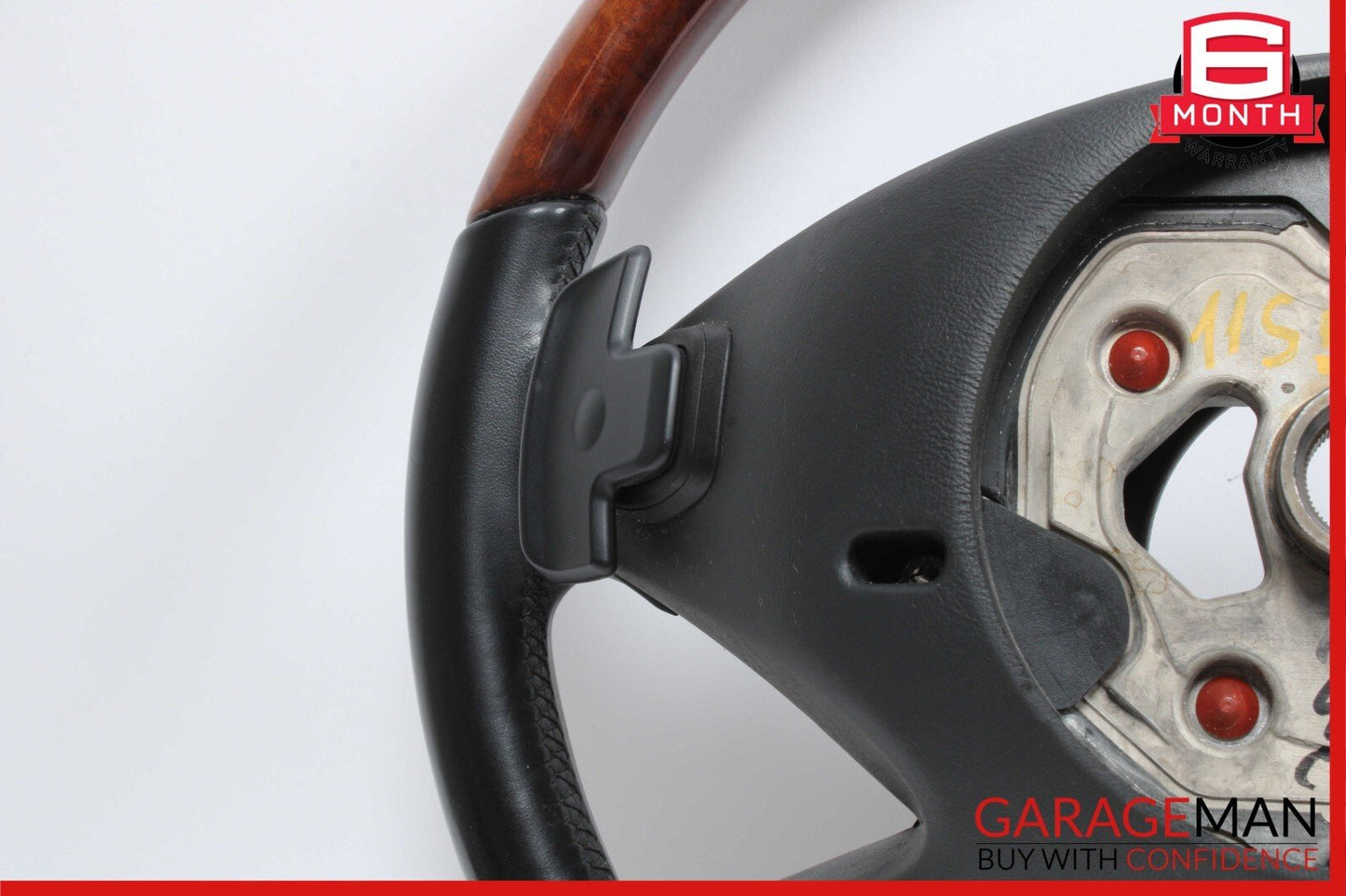 10-13 Mercedes W221 S550 S600 Steering Wheel w/ Paddle Shifters Black Wood OEM