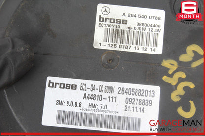 08-18 Mercedes W204 C350 E350 Engine Cooling Fan Motor Radiator OEM