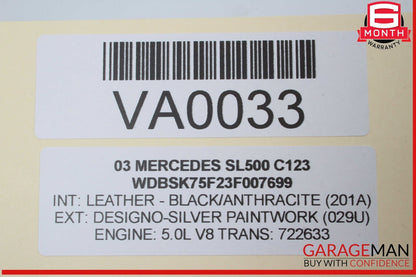 03-12 Mercedes R230 SL500 S55 AMG Convertible Right Lock Pawl Cylinder OEM