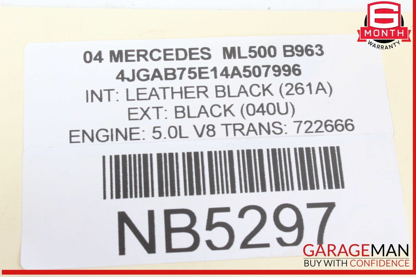 98-05 Mercedes W163 ML500 ML350 Front Right Side Axle CV Half Shaft OEM