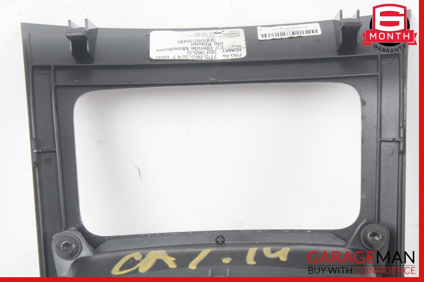 11-18 Porsche Cayenne 958 Center Console Shifter Trim Bezel OEM