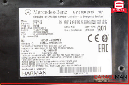 15-20 Mercedes W205 C300 Communication Computer Control Module Unit OEM