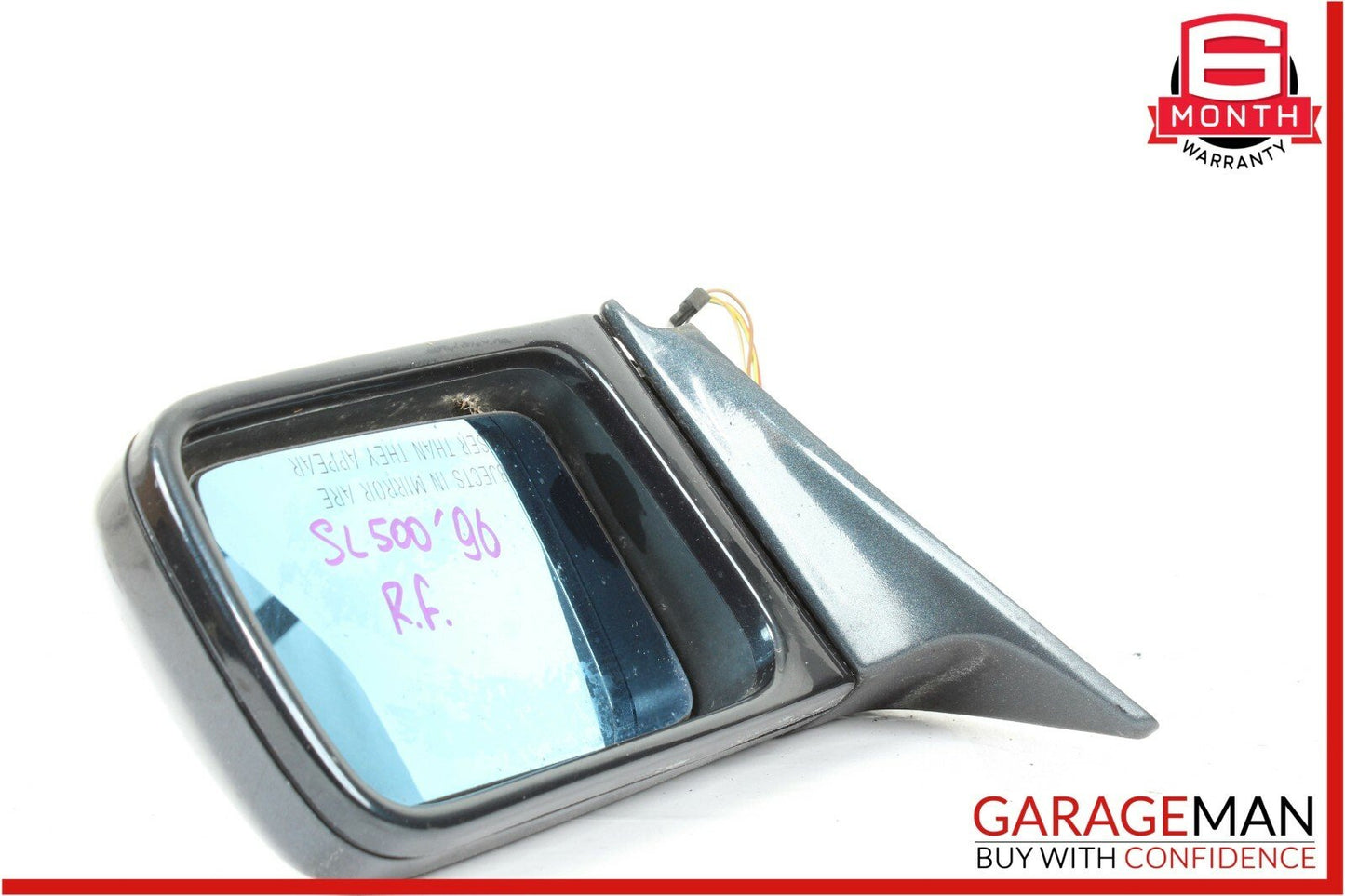 90-96 Mercedes R129 SL500 Front Right Side Mirror Rear View Door Green Black OEM