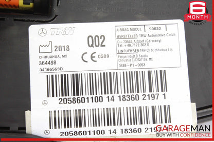 15-20 Mercedes W205 C300 Front Right Passenger Side Seat Air Bag Airbag OEM