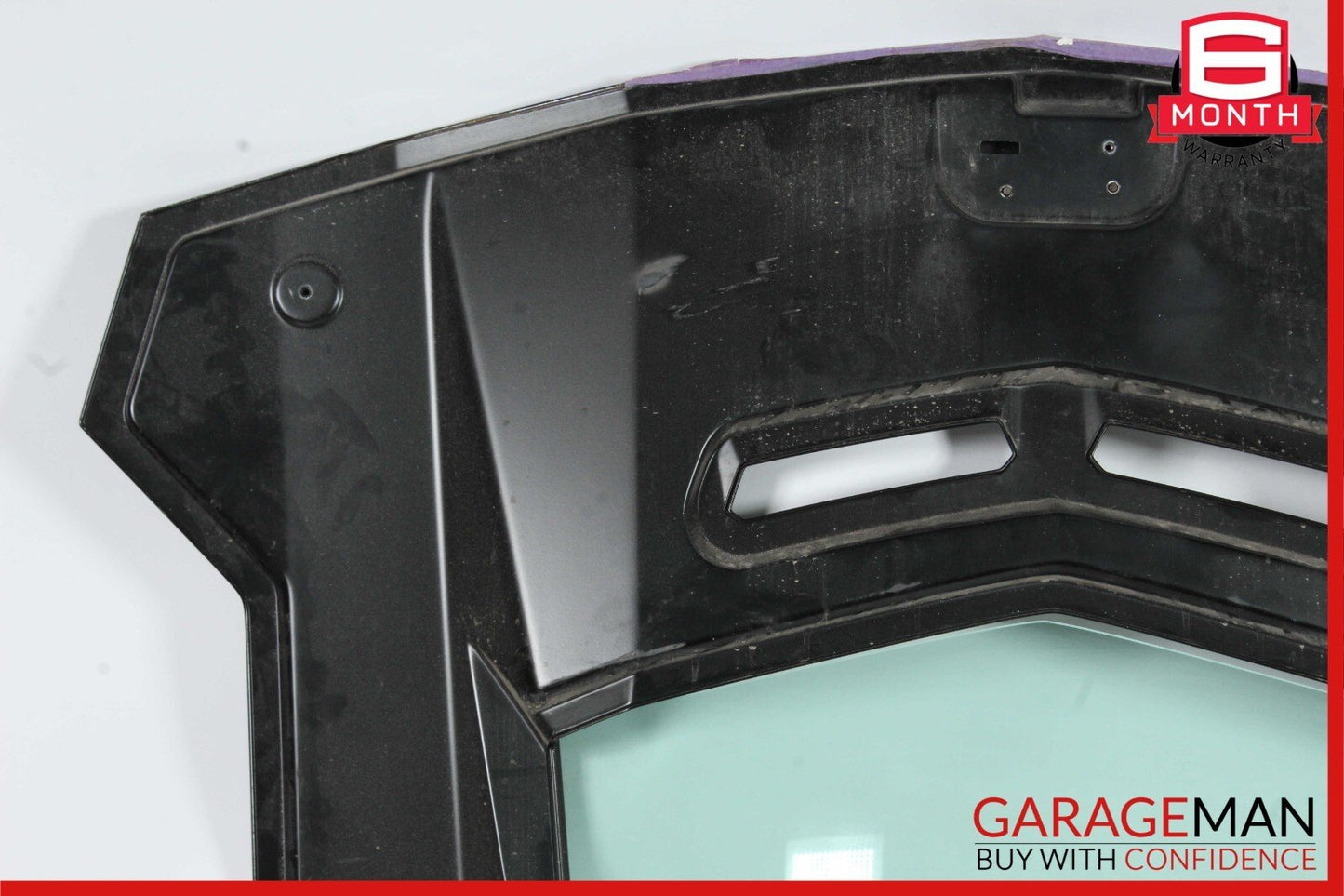 12-21 Lamborghini Aventador Rear Engine Hood Hatch Glass Panel Assembly Black