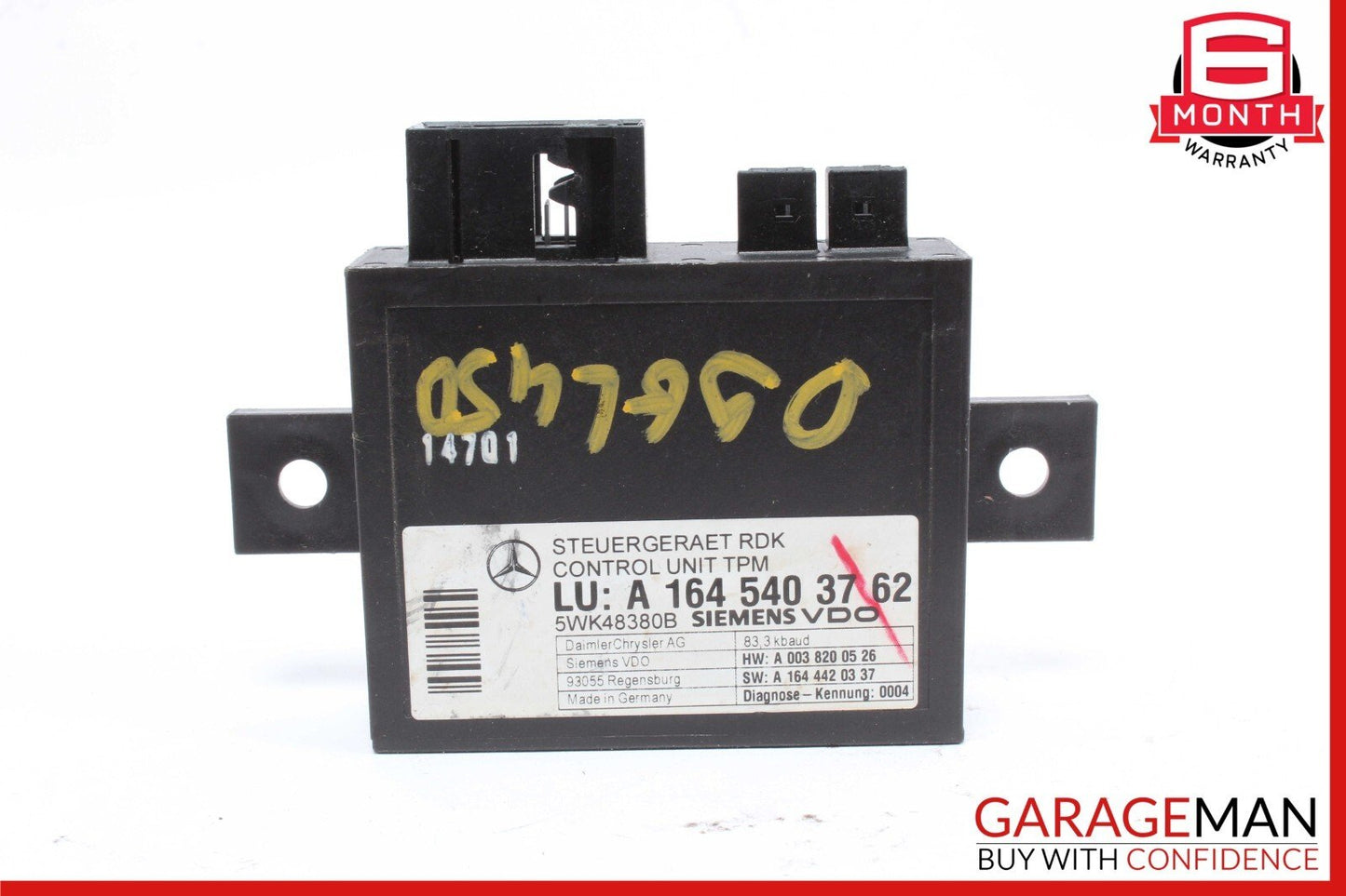 06-13 Mercedes X164 GL450 R350 CL550 TPMS Tire Pressure Control 1645409545 OEM