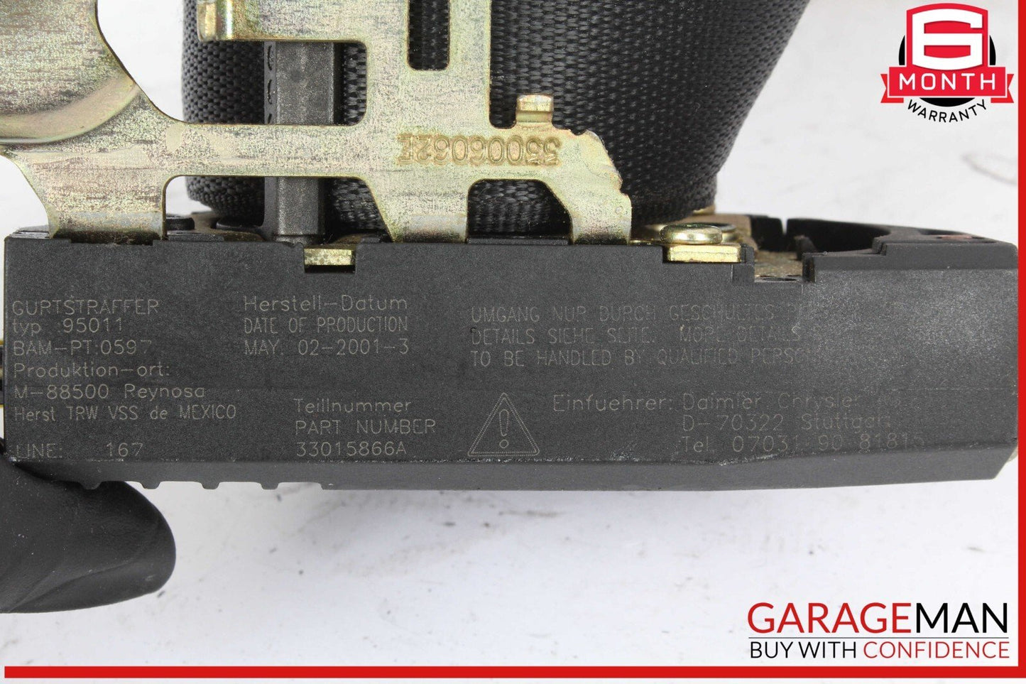 98-05 Mercedes W163 ML320 ML500 Rear Left Driver Side Seat Belt Retractor Black