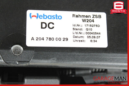 08-14 Mercedes W204 C300 C63 Sunroof Sun Roof Glass Track Rail Motor Assembly