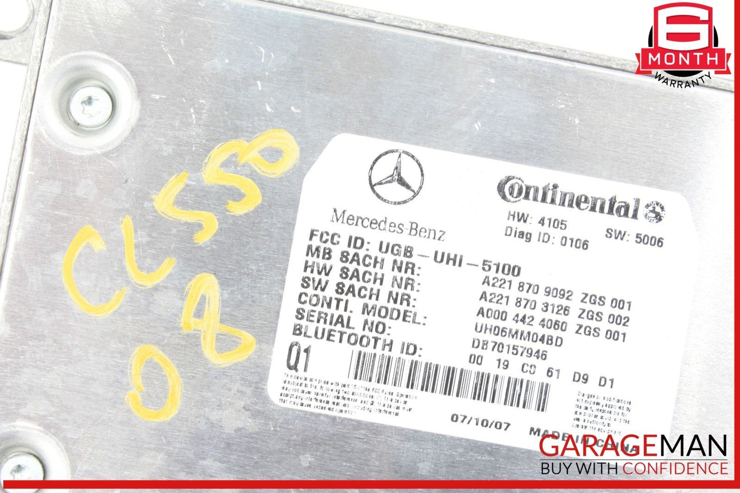 07-13 Mercedes W216 CL550 S550 Bluetooth Communication Controller Module OEM