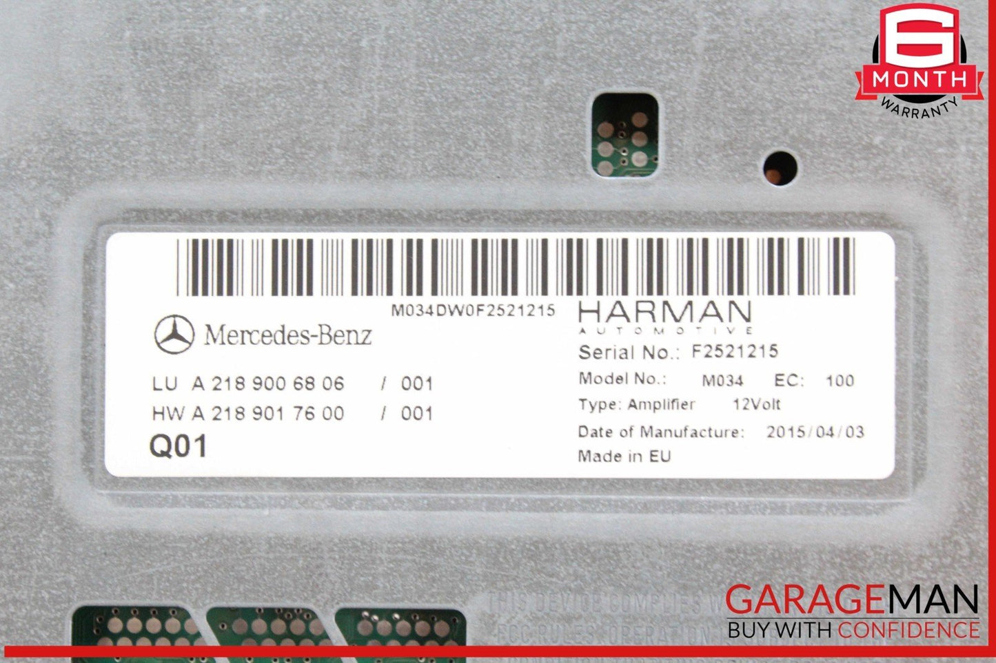 14-20 Mercedes W212 E400 CLA45 AMG SLC300 Amplifier Amp Harman/Becker OEM