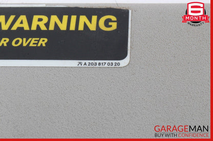 01-07 Mercedes W203 C230 Front Right Sun Visor Sunvisor Sun Visor Shade Gray