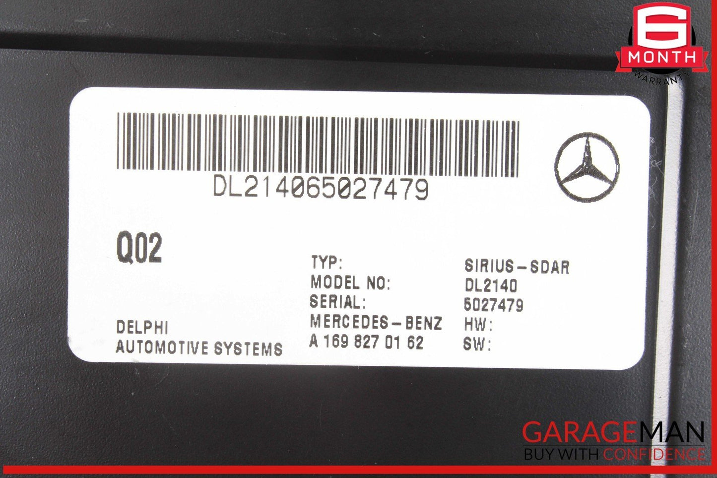 03-09 Mercedes X164 GL450 4MATIC Sirius Satellite Radio Receiver 1698270162 OEM