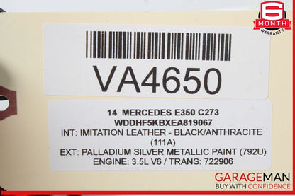 14-16 Mercedes W212 E350 E250 E550 Rear Right Side Inner Tail Light Lamp OEM