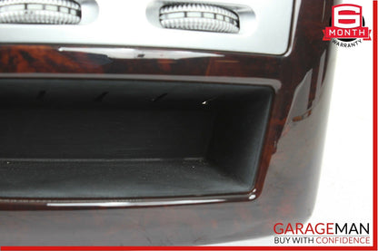 07-13 Mercedes W221 S550 Rear Center Console A/C AC Air Vent Panel Trim Wood OEM